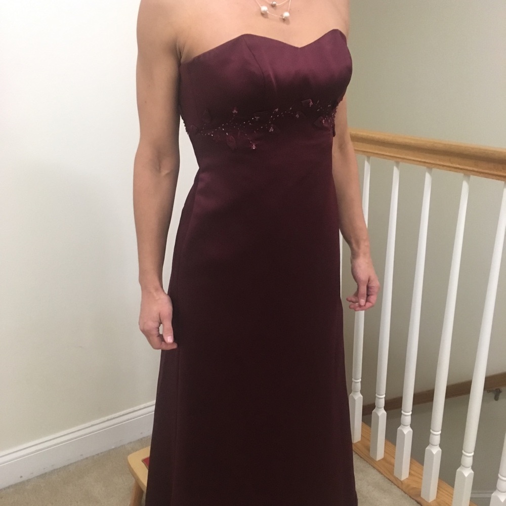 David’s Bridal maroon Dress